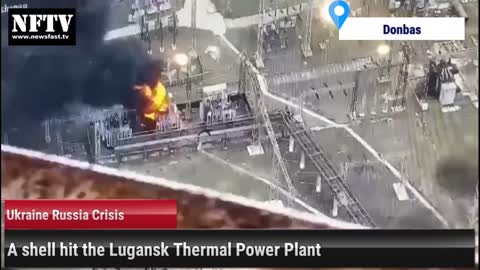 Ukraine Crisis : A shell hit the Lugansk Thermal Power Plant