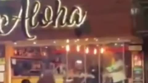 Mass brawl breaks out in Portuguese bar