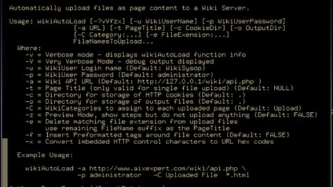 How to Automatically Upload Content to a Wiki Server using a Shell Script