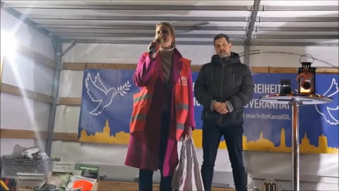 SABRINA KOLLMORGEN, BJÖRN BANANE - BAUTZEN, Kornmarkt, 26 02 2024, 160. MAHNWACHE 🕊 - Redebeiträge