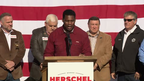 Herschel Walker holds campaign rally in Georgia Thursday