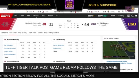 LSU Tigers Rally in 2nd Half to Defeat Nicholls 44-21 | Nussmeier Throws 6 TDs!