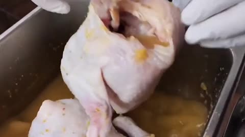 Take Out The Chicken While Burning Wood