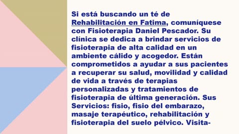 El mejor Rehabilitación en Fatima