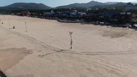 Beach drone video