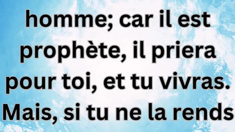 "Tu es un prophète : Genèse 20:6-7"