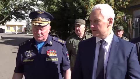 Russian Defense Minister Andrei Belousov inspected the Air Force Academy