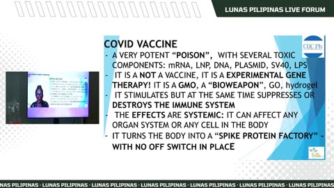 Dr. Marivic Villa discussed "Vaccine Injuries: Real and Certainly Not Rare."