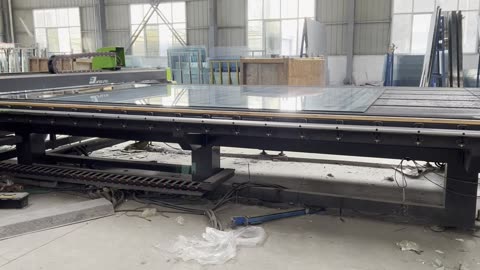 CNC glass cutting machine for insulating glass making #cutting #glass