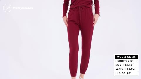 PRETTYGARDEN Women's 2024 Fall Two Piece Outfit - Stylish and Comfortable Tracksuit Set