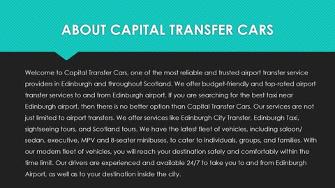 Local Airport Taxi Service in Edinburgh