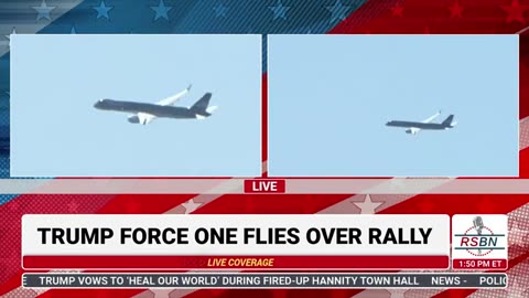 RSBN-WATCH: Trump Force One Flyover at Rally in Mosinee, WI - 9/7/24