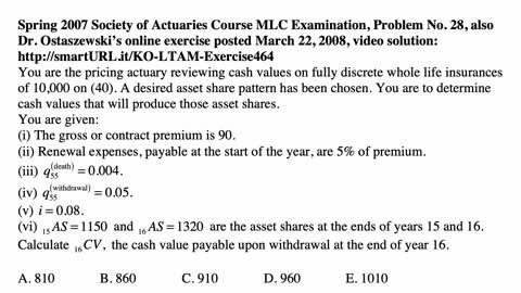 Exam LTAM exercise for November 5, 2021