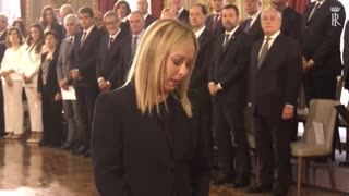 Giorgia Meloni was sworn in as the first woman Italian premier