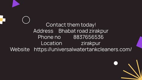 Tank Cleaning Services in Chandigarh by Universal Water Tank Cleaners