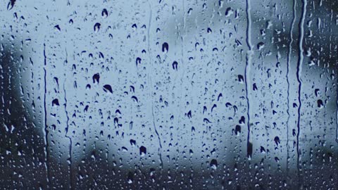 Rain Sounds with Thunder and Music for Meditation, Relaxation, Sleep, with Soothing Ambient images.