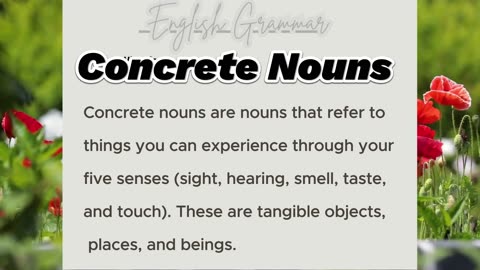 What is a Concrete Noun? Explained with Examples!