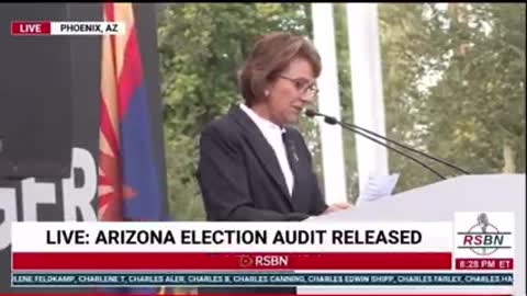 HCNN - AZ Senator Wendy Rogers at press conference after the audit.