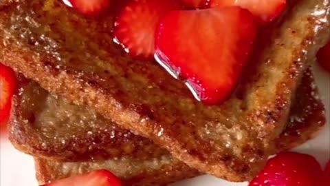 Vegan French Toast 🍓 | Amazing short cooking video | Recipe and food hacks