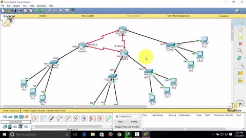 How to make a Network Topology 3 Routers, 4 Switches , 12 Computers in Cisco