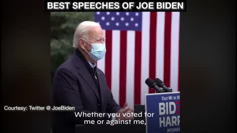 Watch the best speeches done by joe biden