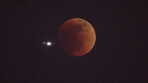 Blood Moon and Jets over L.A.