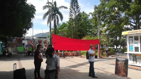 Plantón en Floridablanca en la lucha por el cambio climático