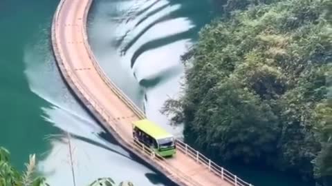 Floating bridge in China