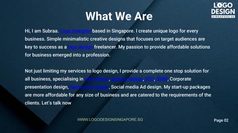 Here’s how they enhance the user experience in Singapore:Logo Design Singapore