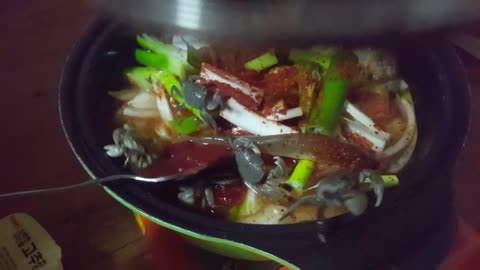 Korean style seafood soup