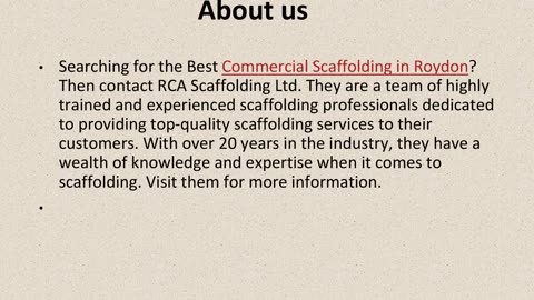 Best Commercial Scaffolding in Roydon.