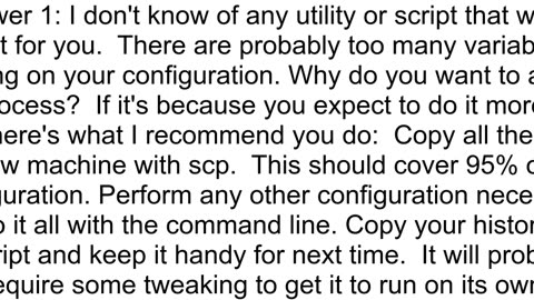 How to move existing Apache configuration to another machine