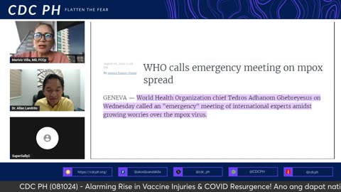 Don't fall for the WHO's monkeypox trap. Must-watch video! | CDC PH - 081124