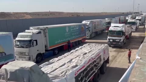 HUMANITARIAN AID ENTRY TO GAZA THROUGH RAFAH BORDER HAS STARTED