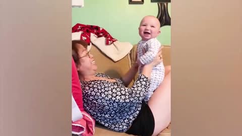 Baby laughing funny videos with Grandparents - Babies playing with Grandparents -Babies atrocities