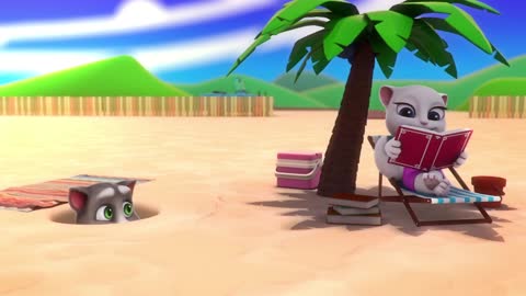 Talking Angela - Summer Fun at the Beach with Talking Tom