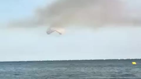 Beautiful air show on beach