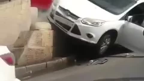 Arab Muslim Violence on Jerusalem Day - Lynching of Jewish Driver (angle 1)