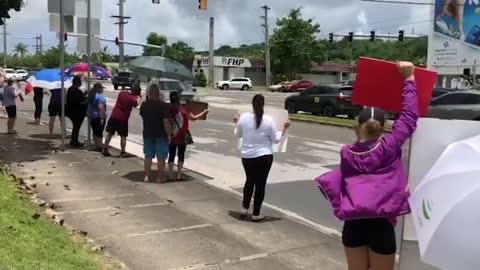 Protestors standing up for thier right