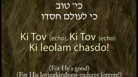 "Ki Tov (He's Good)" Levi'im (Levites) Song, from Psalm 106:1, Christene Jackman, Messianic Music