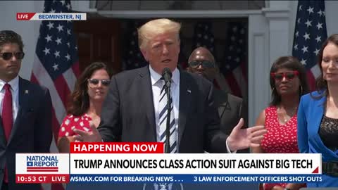 Trump announces he's suing Big Tech and their Ceo's