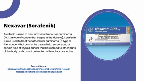 Nexavar (Sorafenib) 200mg Side Effects & Lowest cost