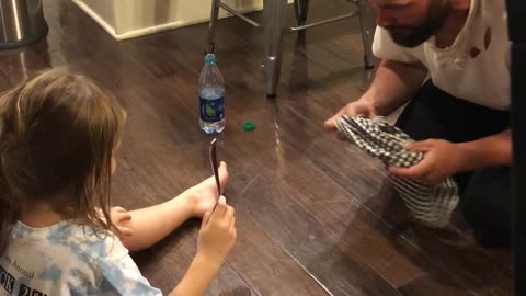 Adorable Moment Father Pranks Daughter