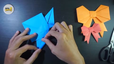 How to make origami ribbon ll paper folding ribbon shape