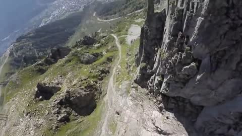 Wingsuit flight perspective experience