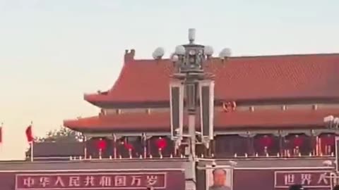 The flag-raising ceremony at Tiananmen Square. It's a mess.