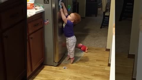 What Happens When Baby Open The Fridge | Funny baby video 2021