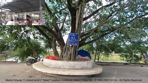 Market closed covidhoax at Khlong 11, Pathum Thani, Thailand