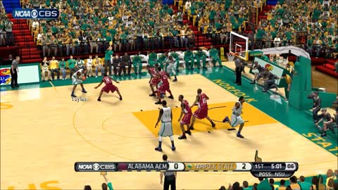 NBA 2k14 HBCU Basketball Mod Alabama A&M vs Norfolk State