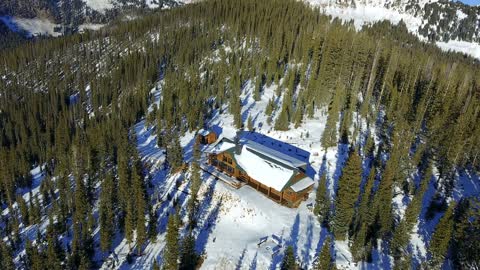 winter Cabin in Rocky Mountains